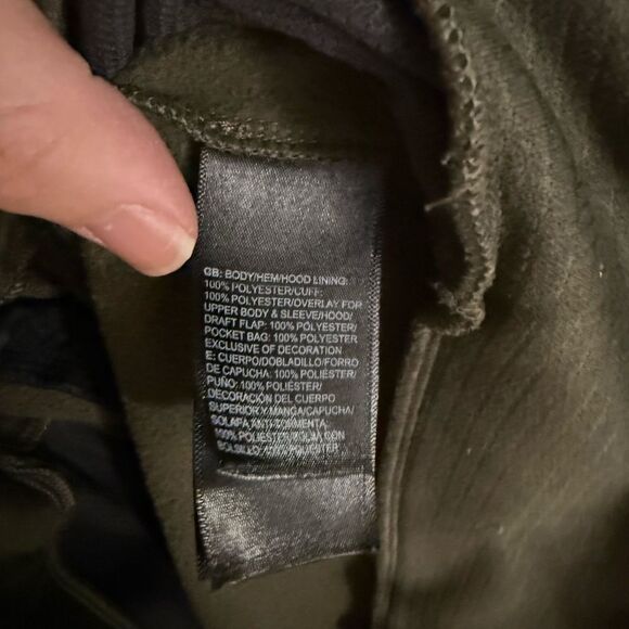 The Northface Full Zip Down Hooded Jacket Men's Size Small Green Black Multi - Picture 6 of 9